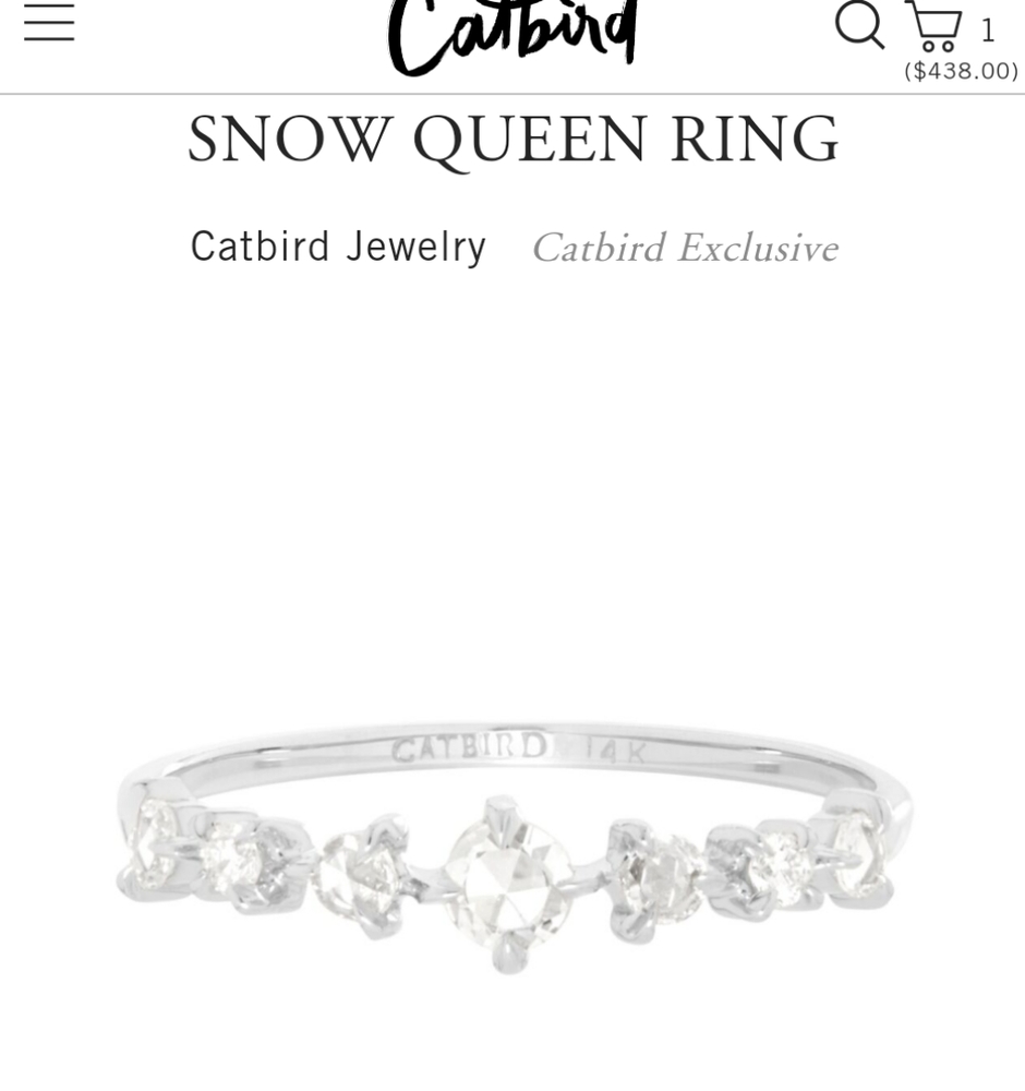 ISO catbird snow queen ring